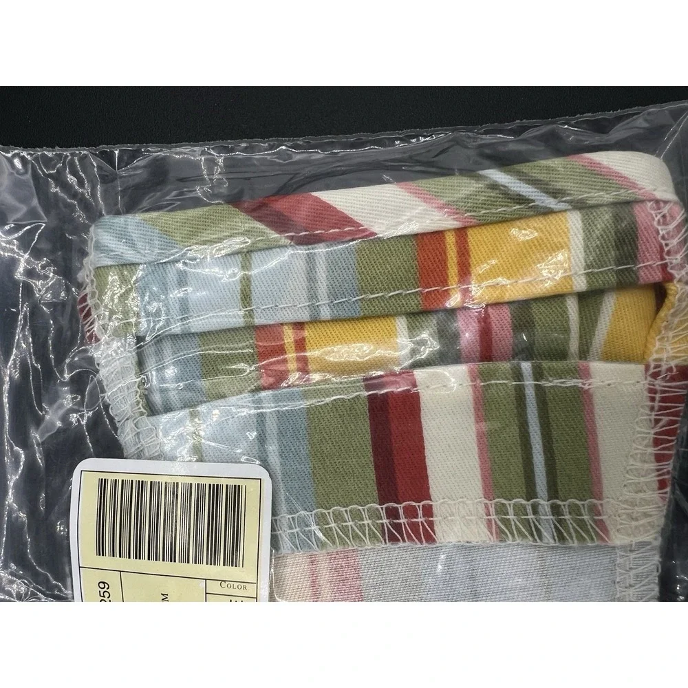 🌻 Longaberger Extra Small‎ Foyer Basket Liner – Sunflower Stripe – NIP